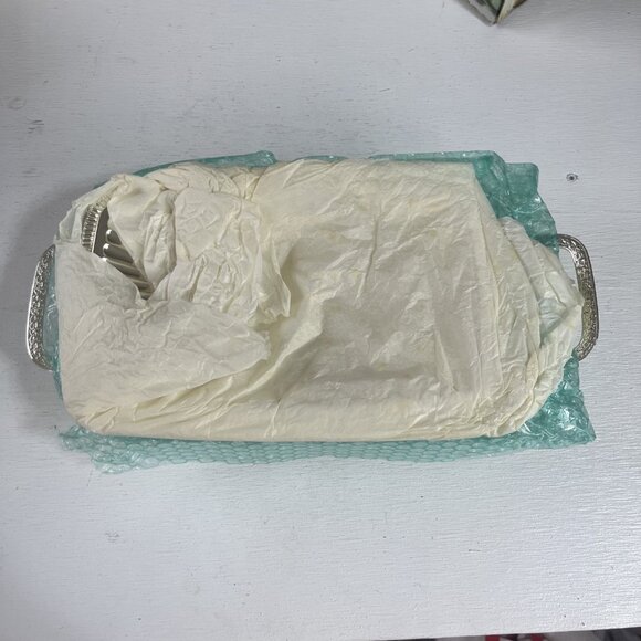 Windsor Range Mayfair England Pyrex 3 Pint Glass Dish Sliver Plated Tray - Picture 10 of 11